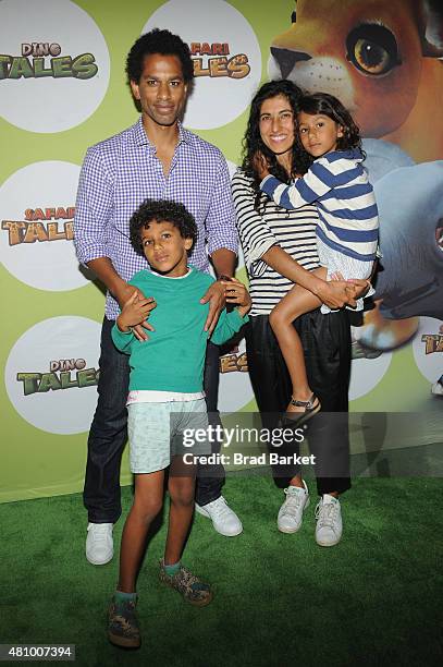 Toure Nakouzi and family attend the launch of Dino Tales and Safari Tales at the American Museum of Natural History with Kuato Studios on July 16,...