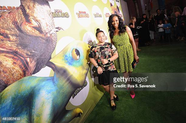 Summer Chamblin and stylist June Ambrose attends the launch of Dino Tales and Safari Tales at the American Museum of Natural History with Kuato...