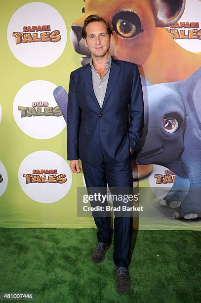 Actor Josh Lucas attends the launch of Dino Tales and Safari Tales at the American Museum of Natural History with Kuato Studios on July 16, 2015 in...