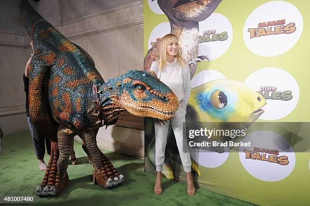 Actress Uma Thurman attends the launch of Dino Tales and Safari Tales at the American Museum of Natural History with Kuato Studios on July 16, 2015...