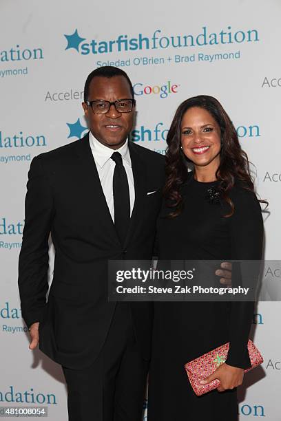 Geoffrey S. Fletcher and Soledad O'Brien attend Soledad O'Brien & Brad Raymond Starfish Foundation hosts Fifth Annual New Orleans to New York City...