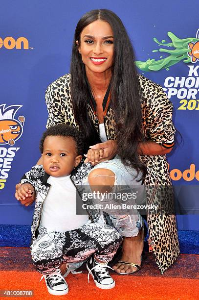 Future Zahir Wilburn and recording artist Ciara attend the Nickelodeon Kids' Choice Sports Awards 2015 at UCLA's Pauley Pavilion on July 16, 2015 in...