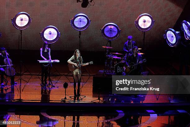 Birdy performs at the Echo Award 2014 show on March 27, 2014 in Berlin, Germany.