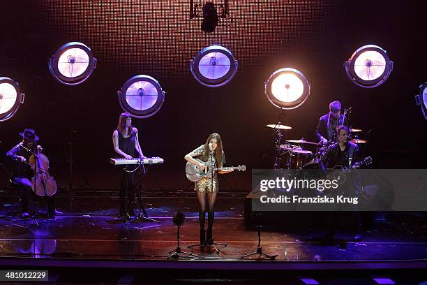 Birdy performs at the Echo Award 2014 show on March 27, 2014 in Berlin, Germany.