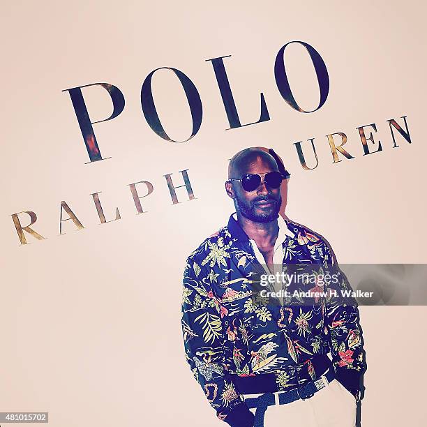 Model Tyson Beckford attends the Polo Ralph Lauren presentation during New York Fashion Week: Men's S/S 2016 on July 16, 2015 in New York City.