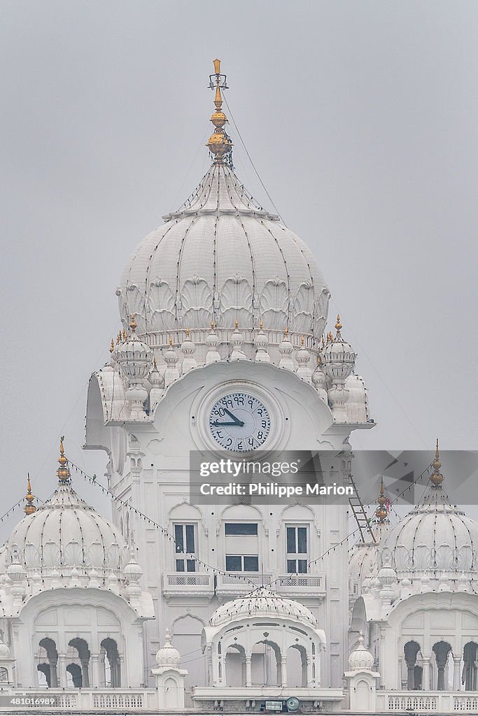 Clock tower in the Golden Temple - Amritsar, India