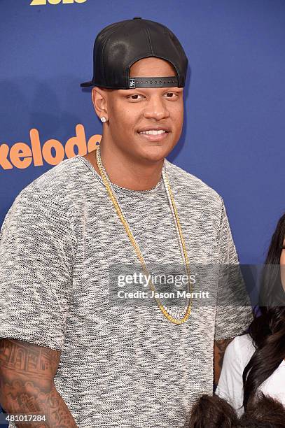 Player Charlie Villanueva attends the Nickelodeon Kids' Choice Sports Awards 2015 at UCLA's Pauley Pavilion on July 16, 2015 in Westwood, California.