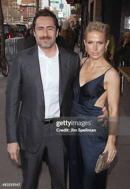 Actor Demian Bichir and wife Lisset Gutierrez attend the Fox Searchlight Pictures' "Dom Hemingway" screening hosted by The Cinema Society And Links...
