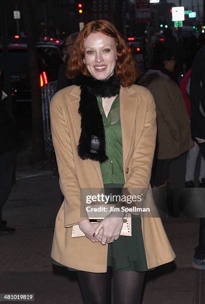 Model Karen Elson attends the Fox Searchlight Pictures' "Dom Hemingway" screening hosted by The Cinema Society And Links Of London on March 27, 2014...