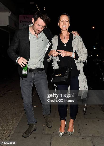 Carol McGiffin and Mark Cassidy attend In The Style's Summer Part at The Drury Club on July 16, 2015 in London, England.
