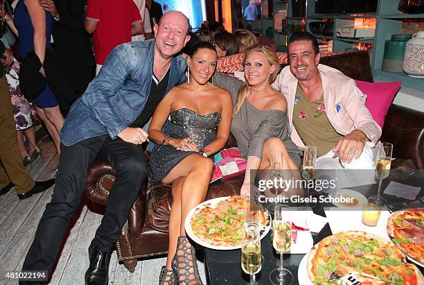 Brian Rennie, Simone Ballack, Magdalena Brzeska, Ferdinand Rennie during the New Faces Award Fashion 2015 on July 16, 2015 at P1 in Munich, Germany.