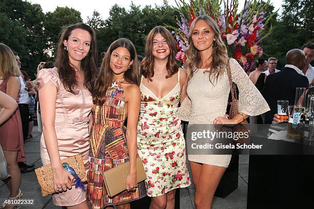 Stephanie von Daemmrich-Luttitz, Eileen Lienau, Julia Tewaag, Valentina Henkel during the New Faces Award Fashion 2015 on July 16, 2015 at P1 in...