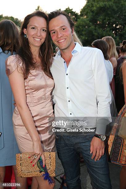 Stephanie von Daemmrich-Luttitz and her brother Konstantin von Daemmrich Luttitz during the New Faces Award Fashion 2015 on July 16, 2015 at P1 in...