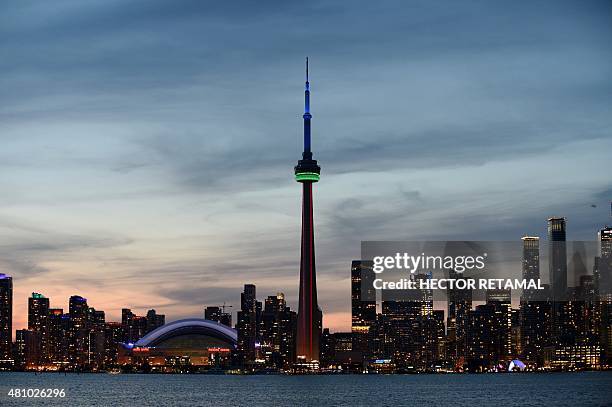 The city of Toronto, Canada is seen where the 2015 Pan American Games are being held, July 16, 2015. AFP PHOTO / HECTOR RETAMAL
