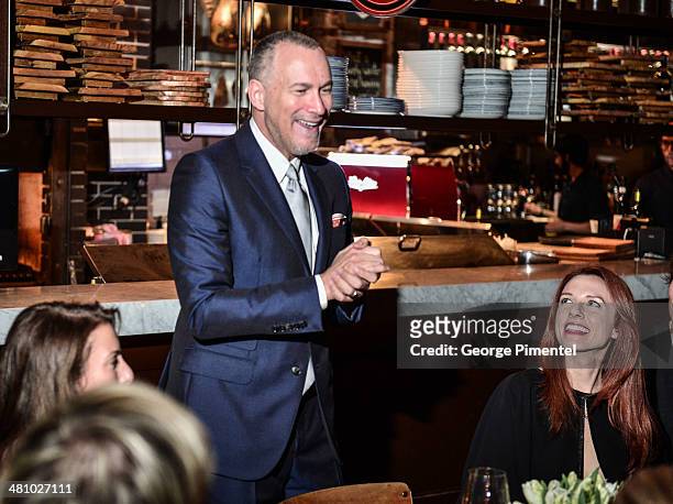 Publisher of Vanity Fair Edward Menicheschi attends the Vanity Fair And Gucci Private Dinner at Gusto 101 on March 27, 2014 in Toronto, Canada.