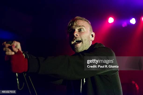 Bert McCracken of The Used performs onstage at the Hollywood Palladium on March 27, 2014 in Hollywood, California.