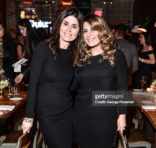 Florinka Pesenti and Behnaz Ghahramani attend the Vanity Fair And Gucci Private Dinner at Gusto 101 on March 27, 2014 in Toronto, Canada.