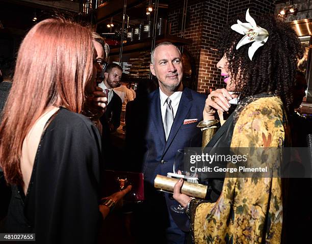 Publisher of Vanity Fair Edward Menicheschi attends the Vanity Fair And Gucci Private Dinner at Gusto 101 on March 27, 2014 in Toronto, Canada.