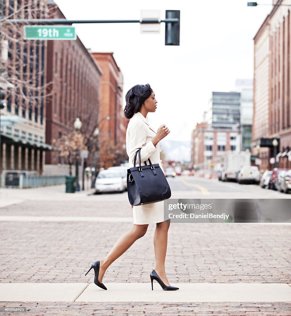 Businesswoman Walking in City