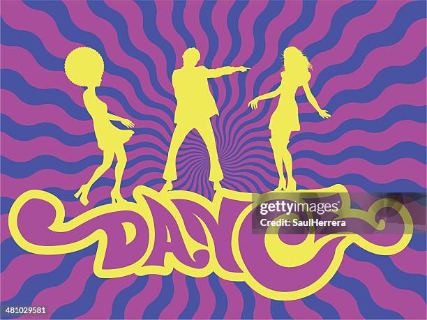 dance groovy - early rock & roll stock illustrations