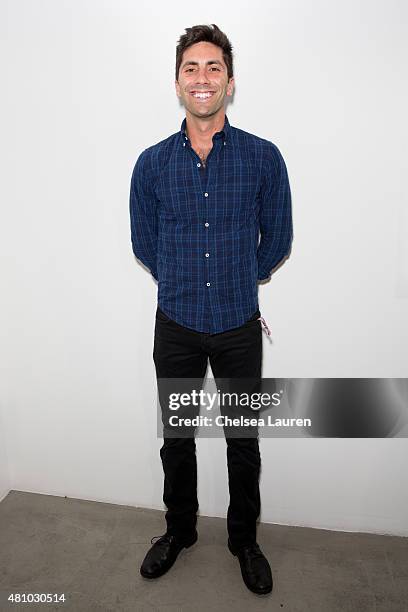 Producer / TV personality Nev Schulman attends the 'Desert Voices' opening exhibition at De Re Gallery on July 16, 2015 in West Hollywood, California.