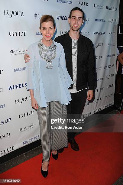 Actress Debbie Dickinson and Evan Lagash attend the Rob Gronkowski's Dujour summer cover issue party hosted by Nicole Vecchiarelli, Bruce Webber and...