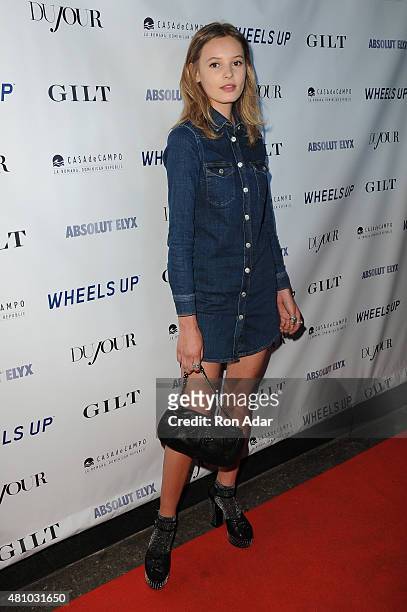 Model Paige Reifler attends the Rob Gronkowski's Dujour summer cover issue party hosted by Nicole Vecchiarelli, Bruce Webber and Jason Binn at Lavo...