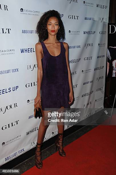 Model Anais Mali attends the Rob Gronkowski's Dujour summer cover issue party hosted by Nicole Vecchiarelli, Bruce Webber and Jason Binn at Lavo on...