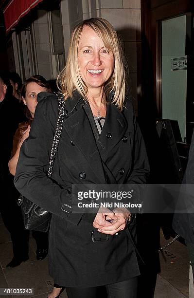 Carol McGiffin is seen arriving at Mash restaurant, Piccadilly on March 27, 2014 in London, England.