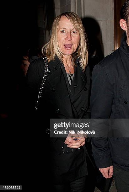 Carol McGiffin is seen arriving at Mash restaurant, Piccadilly on March 27, 2014 in London, England.