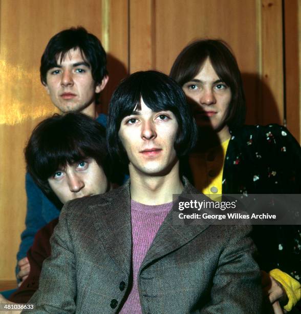 Portrait of English rock group the Small Faces, London, England, 1969. The band included Steve Marriott, Ronnie Lane, Kenney Jones, and Ian McLagan.