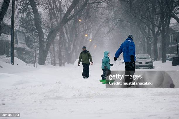 montreal snow storm 2012 - montreal people stock pictures, royalty-free photos & images
