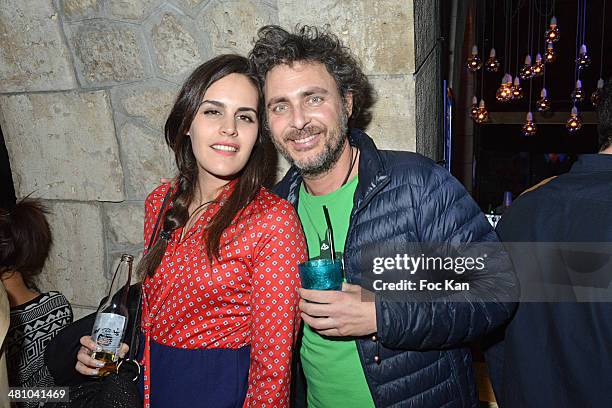 Blogger Aude and Bruce Meritte attend the 'La Creme De La Creme' After Party at the Show Case Club on March 27, 2014 in Paris, France.