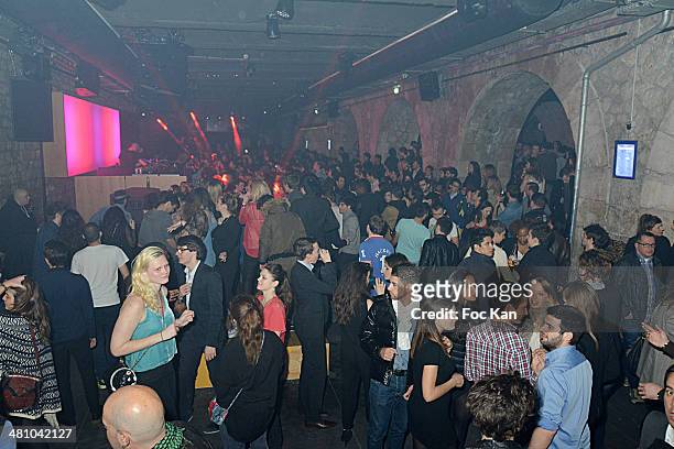 General view of atmosphere during 'La Creme De La Creme' After Party at the Show Case Club on March 27, 2014 in Paris, France.