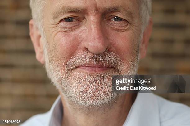 Jeremy Corbyn poses for a portrait on July 16, 2015 in London, England. Jeremy Bernard Corbyn is a British Labour Party politician and has been a...