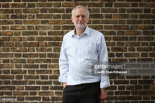 Jeremy Corbyn poses for a portrait on July 16, 2015 in London, England. Jeremy Bernard Corbyn is a British Labour Party politician and has been a...