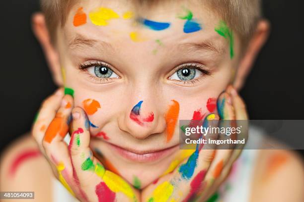 happy painting - face painting stock pictures, royalty-free photos & images