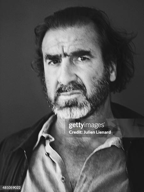 Former footballer Eric Cantona is photographed for Self Assignment on may 15, 2013 in Cannes, France.