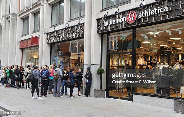 Lululemon athletica opens its first European store in Covent Garden on March 28, 2014 in London, England.