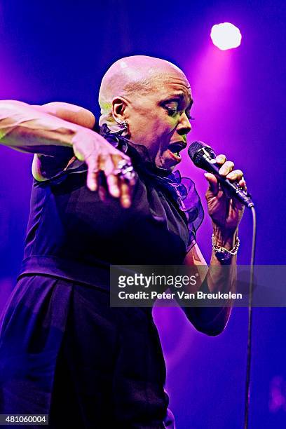 Dee Dee Bridgewater performs live on stage at Port Of Rotterdam on July 11, 2015 in Rotterdam, Netherlands.