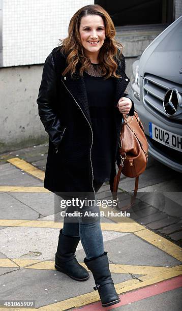 Sam Bailey leaving the ITV Studios after an appearance on 'Loose Women' March 27, 2014 in London, England.