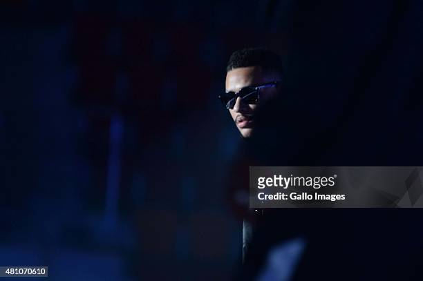 During rehearsals ahead of the MTV Africa Music Awards on July 18, 2015 at the Durban International Convention Centre in Durban, South Africa. This...