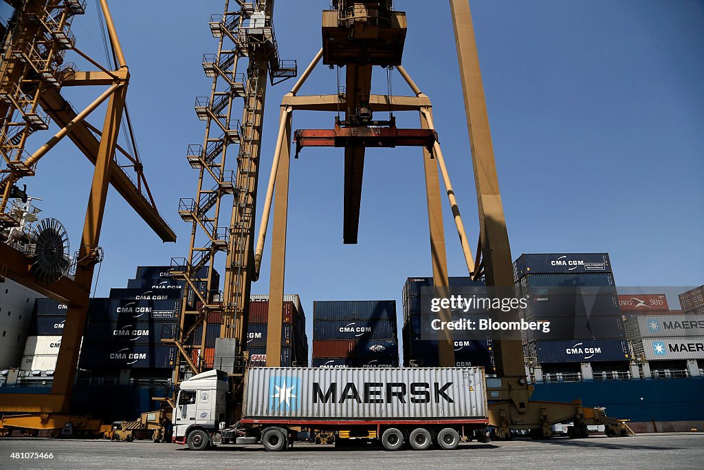 Dock Workers At Thessaloniki Commercial Port As Bailout Plan Rests On Asset Sales