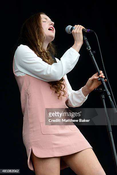Elizabeth Sankey of Summer Camp performs on the Obelisk Arena stage day 2 of Latitude Festival at Henham Park Estate on July 17, 2015 in Southwold,...