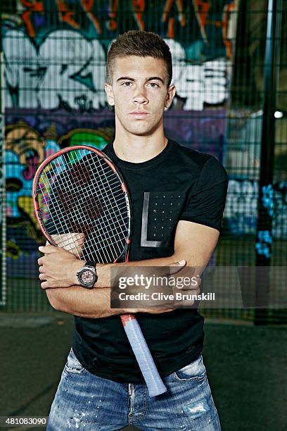 Tennis player Borna Coric is photographed on June 25, 2015 in London, England.