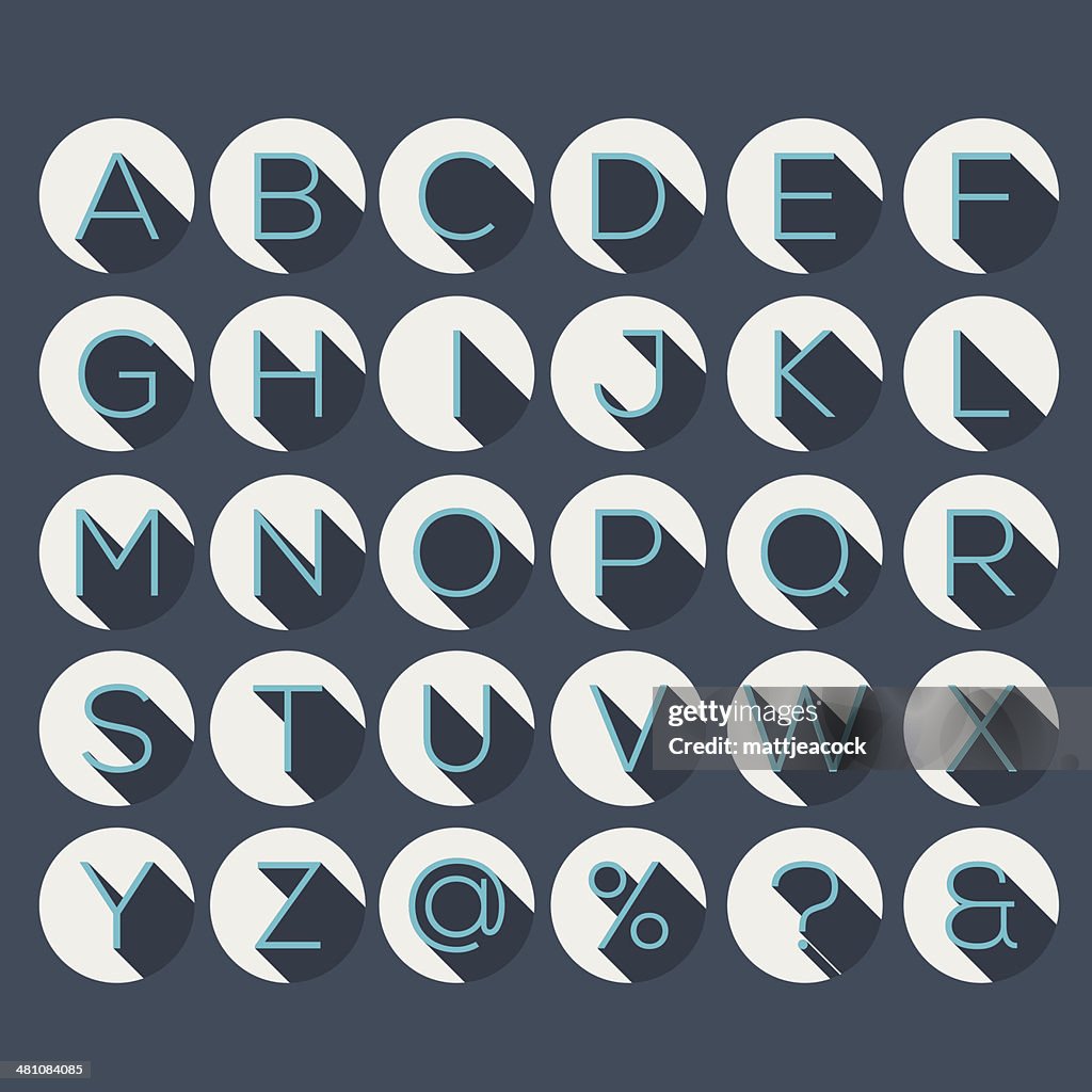 Shadow Alphabet High-Res Vector Graphic - Getty Images