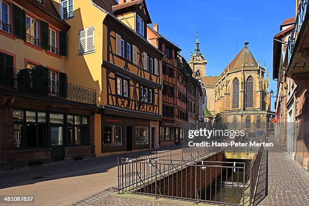 colmar, alsace, rue de l'eglise, france - colmar 個照片及圖片檔