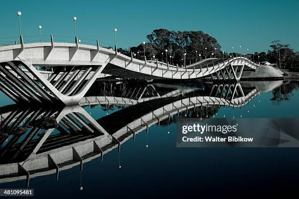 puente leonel viera bridge, morning - punta del este stock pictures, royalty-free photos & images