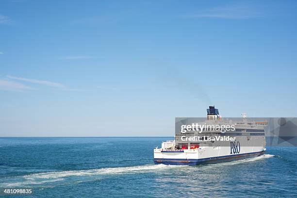 passenger ferry on the english channel - sea channel stock pictures, royalty-free photos & images