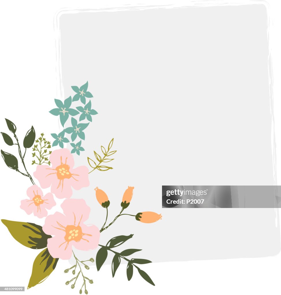Spring Flowers Frame High-Res Vector Graphic - Getty Images